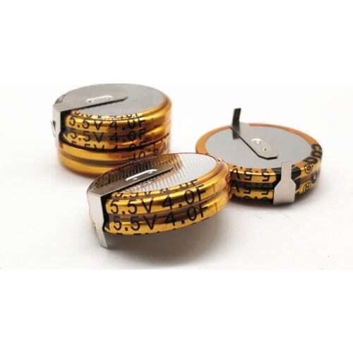 2pcs/lot 5.5V 4.0F Double-Layer Golden Time Memory Energy Storage 5.5V4F Type H