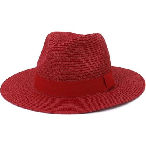 2021 Outdoor Travel Spring Summer Sun Protection Colorful Wide Brim Straw Hats for Women Fashion Beach Caps