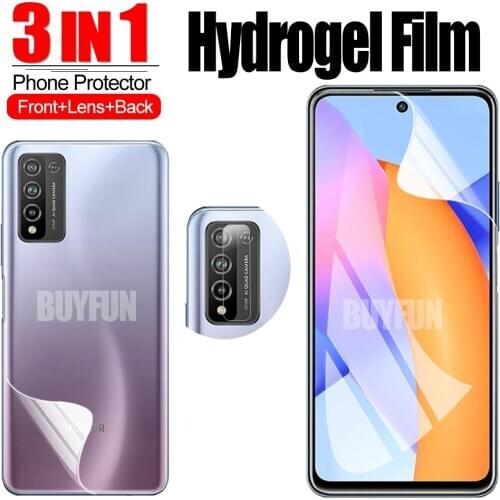 3-in-1 Hydrogel Film For Huawei Honor 10X Lite Screen Protector Camera Protective Glass For honor 10 lite 10i screen Lens film