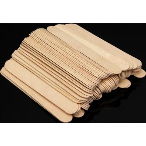 50Pcs Wooden Disposable Cosmetic Makeup Spatula Mask Spoon Facial Mask Stick DIY Masks Cream Spoon Face Makeup Tools