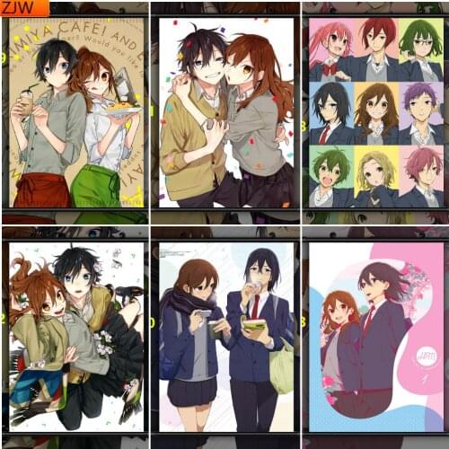 Diamond Painting Horimiya Hori Kyoko Miyamura Izumi Diamond Mosaic Cross Stitch Kits Full Diamond Embroidery Room Decoration
