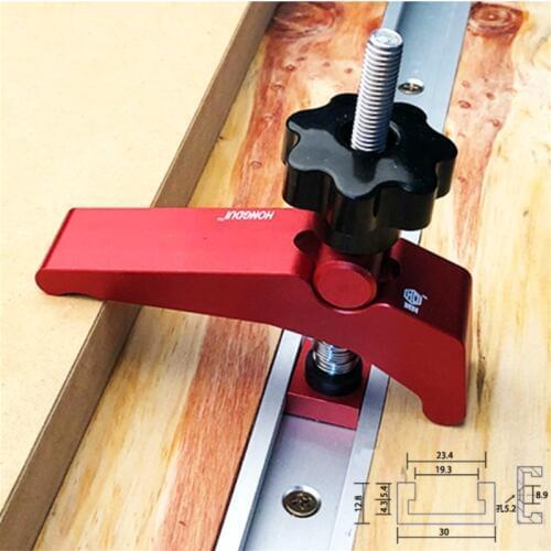 Aluminum Alloy T Track Metal Hold Down Block Clamp T-Slot T-Track Clamp Set Woodworking Tool for Router Table