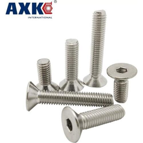 10# #10-24*2 2" 2 Inch Length 304 Stainless Steel US UNC Coarse Thread Bolt Hex Hexagon Socket Flat Countersunk CSK Head Screw
