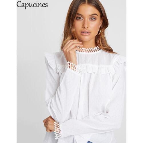 Женские хлопковые рубашки Capucines China At AliExpress