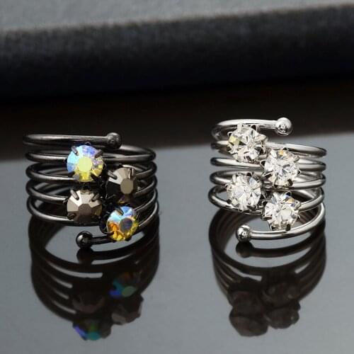 Iutopian Multi Band Fashion Rings Anels For Women With Top Quality 4Pcs Cubic Zirconia Party Gift For Her #CJ038