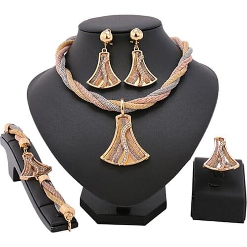 Longqu Fashion African Beads woman Costume Jewelry Set Wholesale Dubai Gold Colorful Jewelry Set nigerian bridal jewelry set