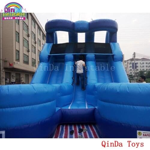Top sale cheap 7*5*5.2m inflatable water slide,free air blower inflatable blow up slide for sale