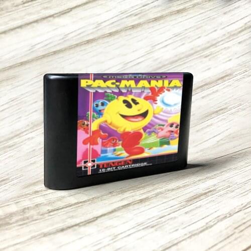 Pac-Mania - EUR Label Flashkit MD Electroless Gold PCB Card for Sega Genesis Megadrive Video Game Console