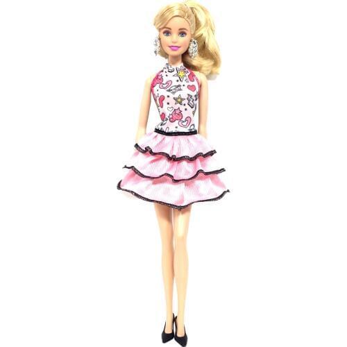 NK 2020 Newest Doll Dress Beautiful Handmade Party ClothesTop Fashion Dress For Barbie Noble Doll Best Child Girls Gift 070C