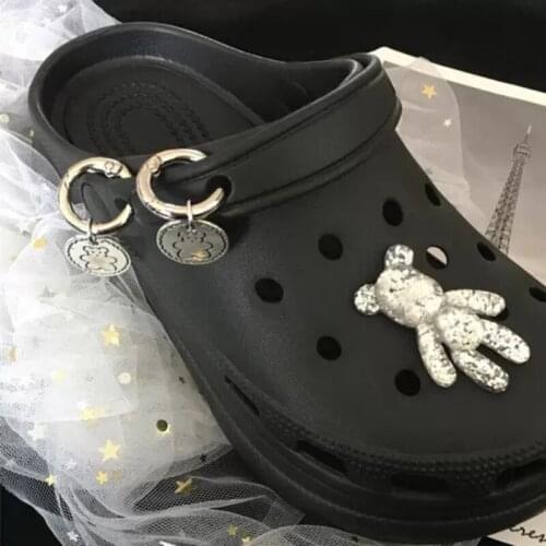 New Brand Cute Croc Charms Designer Fashion DIY Shoe Charms for Crocs Hot Sale Bear Shoe Accessories for Clogs Vintage Punk Cool