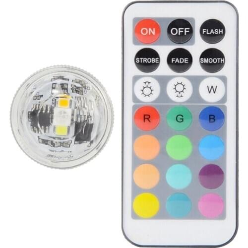 New Battery Operated Waterproof Rgb Submersible Led Light Underwater Night Lamp Tea Lights For Vase,Bowls,Aquarium And Party Wed