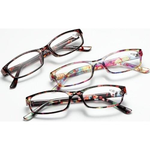 Retro Print Reading Glasses Women Blue Light Blocking Glasses High-definition Presbyopic Lens Retro Magnifier Eyewear Diopter