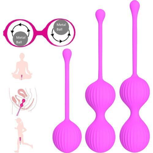 Kegel Ball Vibrator for Women Vaginal Massage Silicone Beads Vaginal Tight Exercise Geisha Ball Ben Wa Balls Sex Product