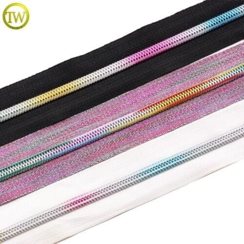 High quality rainbow nylon zipper for bag and garment #5/ plastic zipper