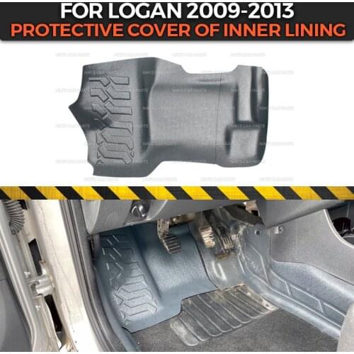 Protective cover for Renault Logan 2009-2013 Russian version on inner carpet under the pedals accessories car protection