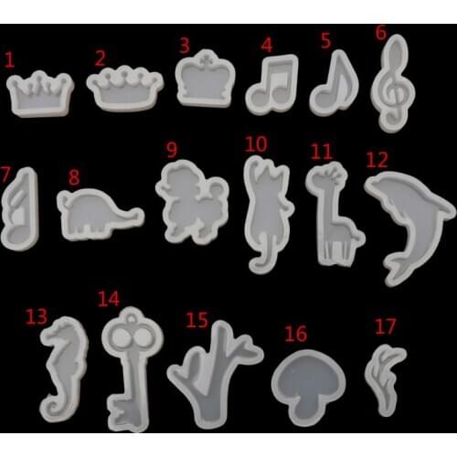 1 Pc Silicone Resin Mold Jewelry Tools Cat Rabbit Deer Dolphin DIY Epoxy Resin Molds