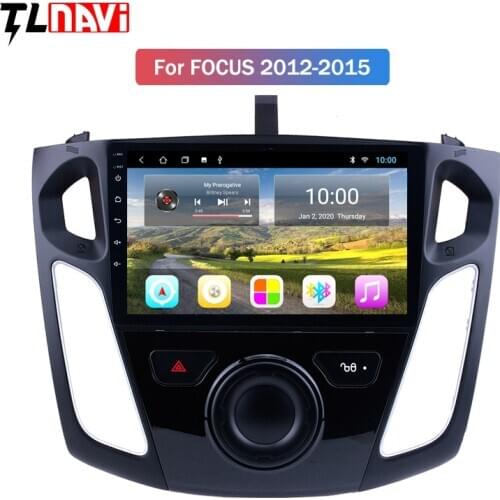 2G RAM 9 inch android 10 car dvd multimedia gps navigation system for ford focus 2012-2015