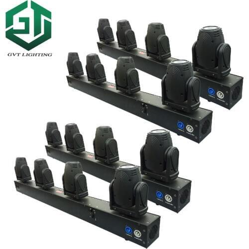 4pcs/lot 4 Heads 80W Led Mini Beam Moving Head Light Professional Stage DJ Lighting DMX Controller Disco Projector Lasers