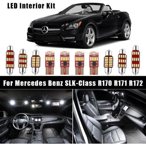 Canbus Interior LED Bulbs For Mercedes Benz SLK Class R170 R171 R172 1996-2015 Vehicle Indoor Dome Map Light Kit Car Accessories