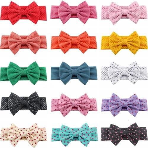 Bows Baby Headband Dot Bowknot Haarband Baby Girl Headbands Cotton Kids Hair Band Girls Hair Accessories