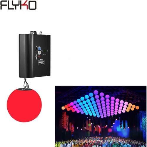 Free shipping full color led kinetic ball stage light dmx winches sample one