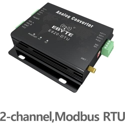 433MHz Modbus Wireless Transceiver Analog Acquisition 2 Channel 1W RS485 Interface 433 mhz RF Module E820-DTU(2I2-433L)