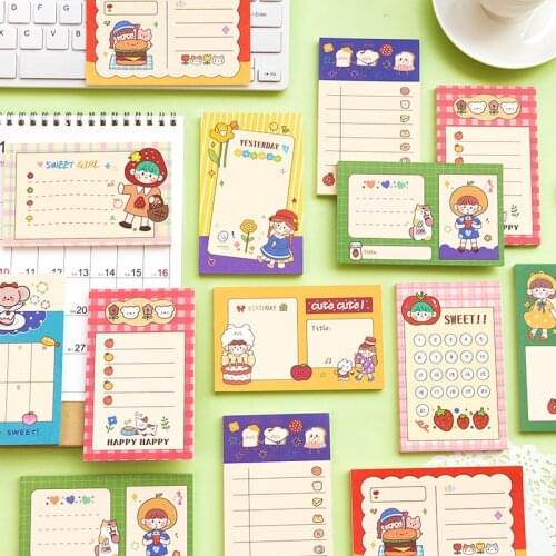 10 Designs 50 Pcs/lot Selling Autumn Series Cute Cartoon Memo Pads Creative Hand Account Diy Deco Material Loose Leaf