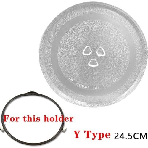 Microwave Oven Parts Glass plate universal 24.5cm diameter Y type M1-211A 21L