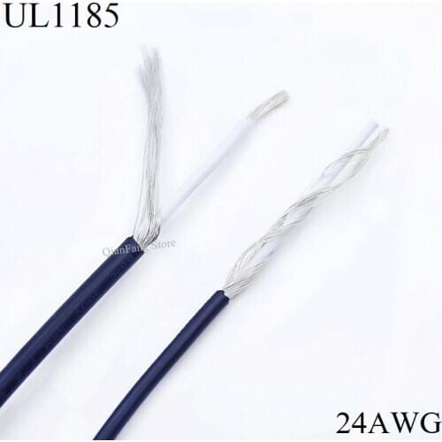 Shielded Wire Signal Cable 24AWG Channel Audio 1 Single Core Electronic Headphone Copper Anti-interference Shielding Wire UL1185