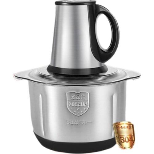 Electric meat grinder five-leaf knife household stainless steel stir stuffing stir pepper stir garlic large capacity