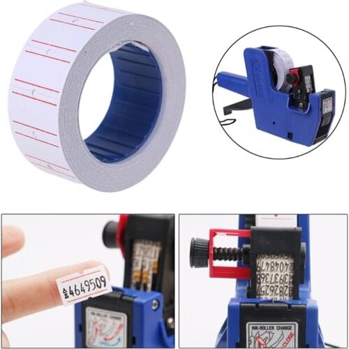 CPDD 10 Roll Price Label Tag Single Row for Price Gun Label Sticker White Retail Shop Price Gun Label 22mm x 12 mm