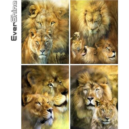 Evershine Diamond Embroidery Lion Rhinestone Picture 5D DIY New Arrival Diamond Painting Kit Cross Stitch Animals Wall Decor