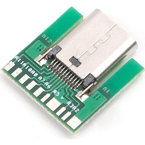 USB 3.1 Type C Female Socket Connector Plug SMT Type With PC Board DIY 24pin 50LA