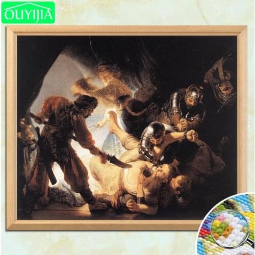Rembrandt Famous Painting "The Blinding of Samson" 5D DIY Diamond Painting Full Square Diamond Embroidery Rhinestone Picture