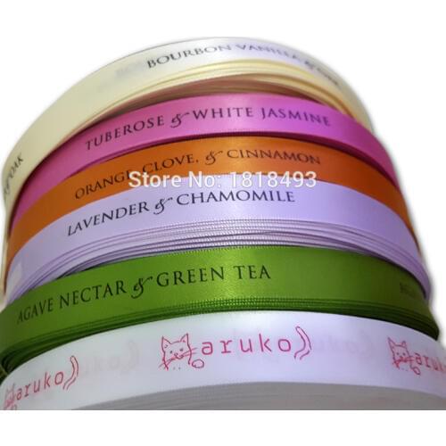 Free shipping customized gift packing ribbon tape/clothing printed labels tags/silk satin printing/hair extension packing ribbon