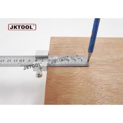 Ruler Stop Anodized Aluminum Ruler Stop Fence Rule Stoper Fence with 200mm Stainless Ruler