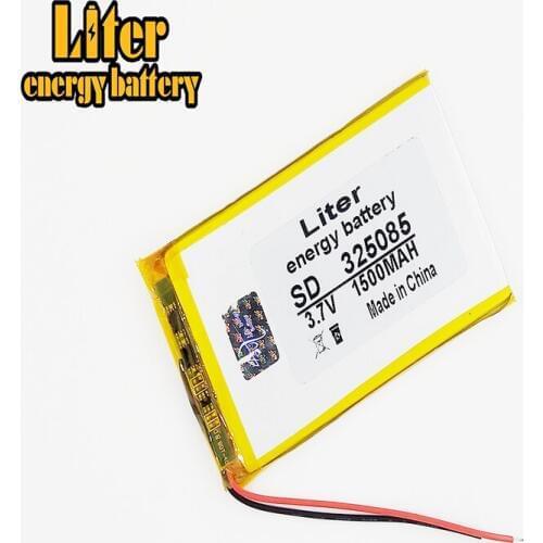 Best battery brand Size 325085 3.7V 1500mah Lithium polymer Battery with Protection Board For MP4 GPS Digital Product Free S