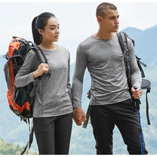 2020 Mens And Womens Long Sleeve Loose Sports T-shirt Round Neck Dry Solid Color Fashion Youth T-Shirt Top