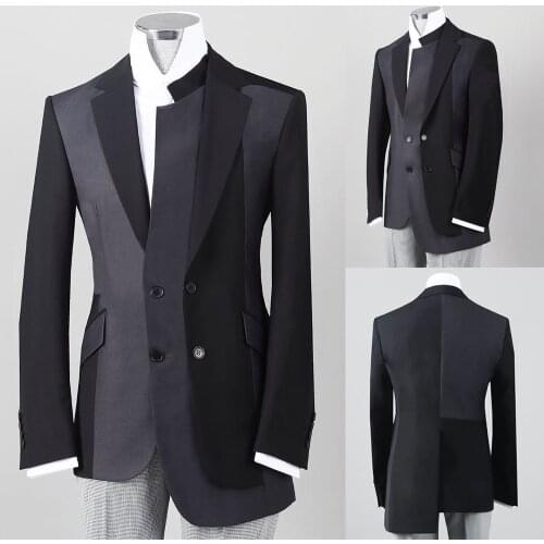 Smart Casual Patchwork Men Tuxedos Handsome Custom Made Latest Fashion Jacket Wedding Business Party Formal Jacket Coat 1 Piece