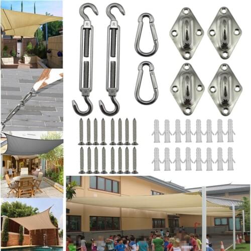 New 5MM Four Angle Shade Awning Accessory Set Stainless Steel Accessories Four-Corner Sail Awning Accessor