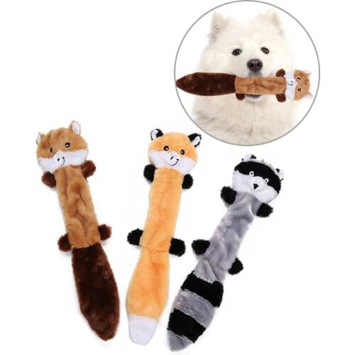 New Cute Plush Toys Squeak Pet Squirrel Animal Plush Toy Dog Chew Squeaky Whistling Involved Squirrel Dog Toys Dropship