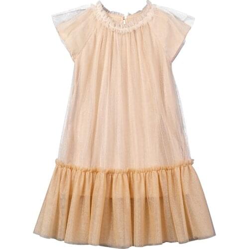 Girls Dress 2020 New Baby Princess Dress Fancy Children Mesh Dress Party Toddler Summer Dress Patchwork Cotton Lining,#5590