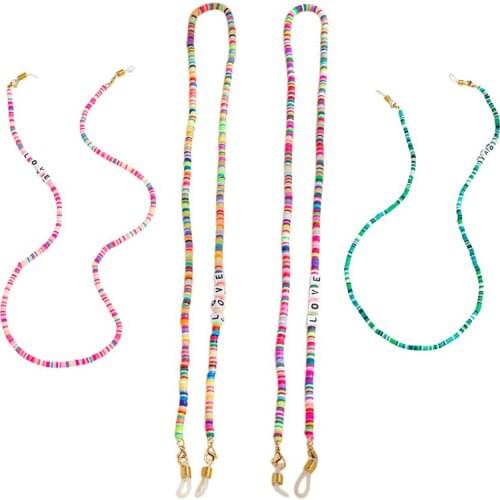 Soft Pottery Love Hang Mask Chain Glasses Lanyard Sunglasses Rope Neck Strap Cord Ear Hanging Rope