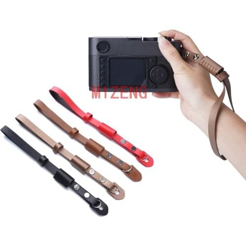 Genuine leather Camera/mirrorless hand strap/grip Lanyard For canon eosm nikon fuji xt1 xt10 xm1 xa2 sony A6500 A5100 A7R