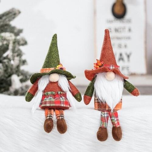 Christmas Decorations Faceless Gnome Doll Handmade Vintage Plush Toys Stuffed Plushie Pendant Living Room Decor Crafts Gifts