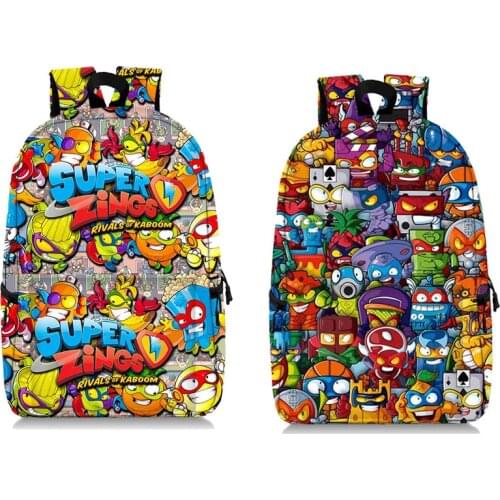 Super Zings Backpack kids School Bags for Teenage Girls Cartoon Hot Game Booklbag Women Men Back Pack Kids Gift