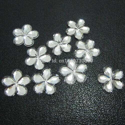 DIY 200 pieces/lot 10mm Acrylic plum blossom Flat Back Scrapbook Craft/Wedding decoration B018