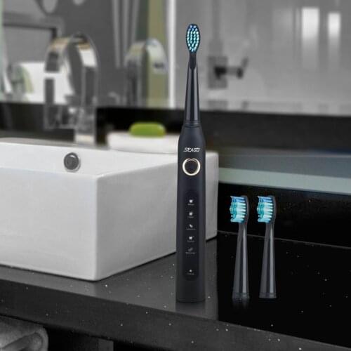 Sonic Electric Toothbrush 3 Replaceable Brush Heads for Adult USB Rechargeable Power Tooth Brush Portable electric brush