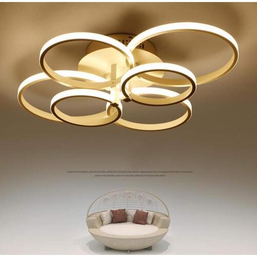 Modern Led Ceiling Light Super -Thin Circle Ceiling Lamp for Living Room Dining Room Bedroom 4/6/8 heads