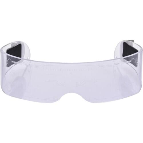 LED Luminous Glasses Futuristic Electronic Visor Glasses Light Up Glasses Prop For Halloween Festival Performance Top